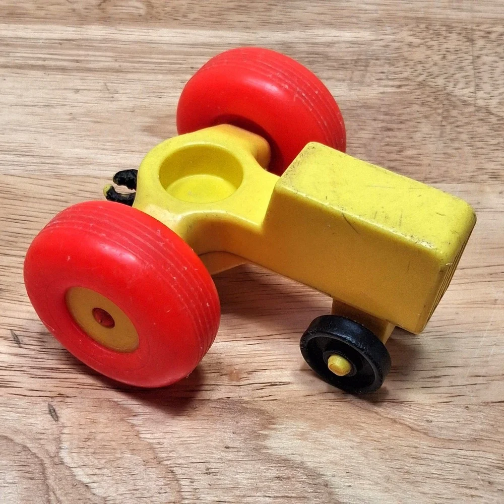 Fisher Price Little People Vehicle Lot Fire Truck Tractor Vintage Toy Cars